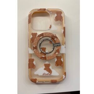 Stardust by Allie Teddy Angels iPhone 16 Pro case and matching ring grip.